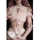 Blood Supply Cupid's Casket of Poems Round Neck Heart Short Lace Top(Full Payment Without Shipping)